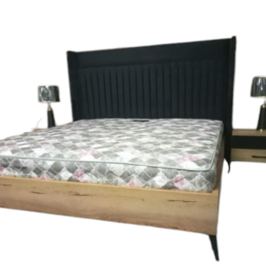 grey cushioned bed by homodenza