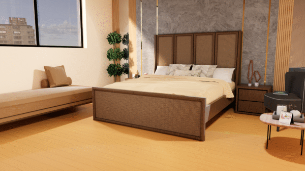panel luxe bedside table look by Homodenza
