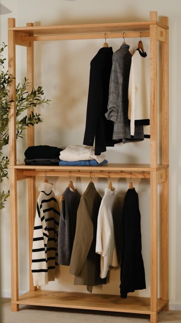 Wardrobe Mate – Wooden Clothes Hanger Stand