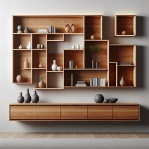 Horizon Blocks – Rectangular Wooden Wall Shelf Set