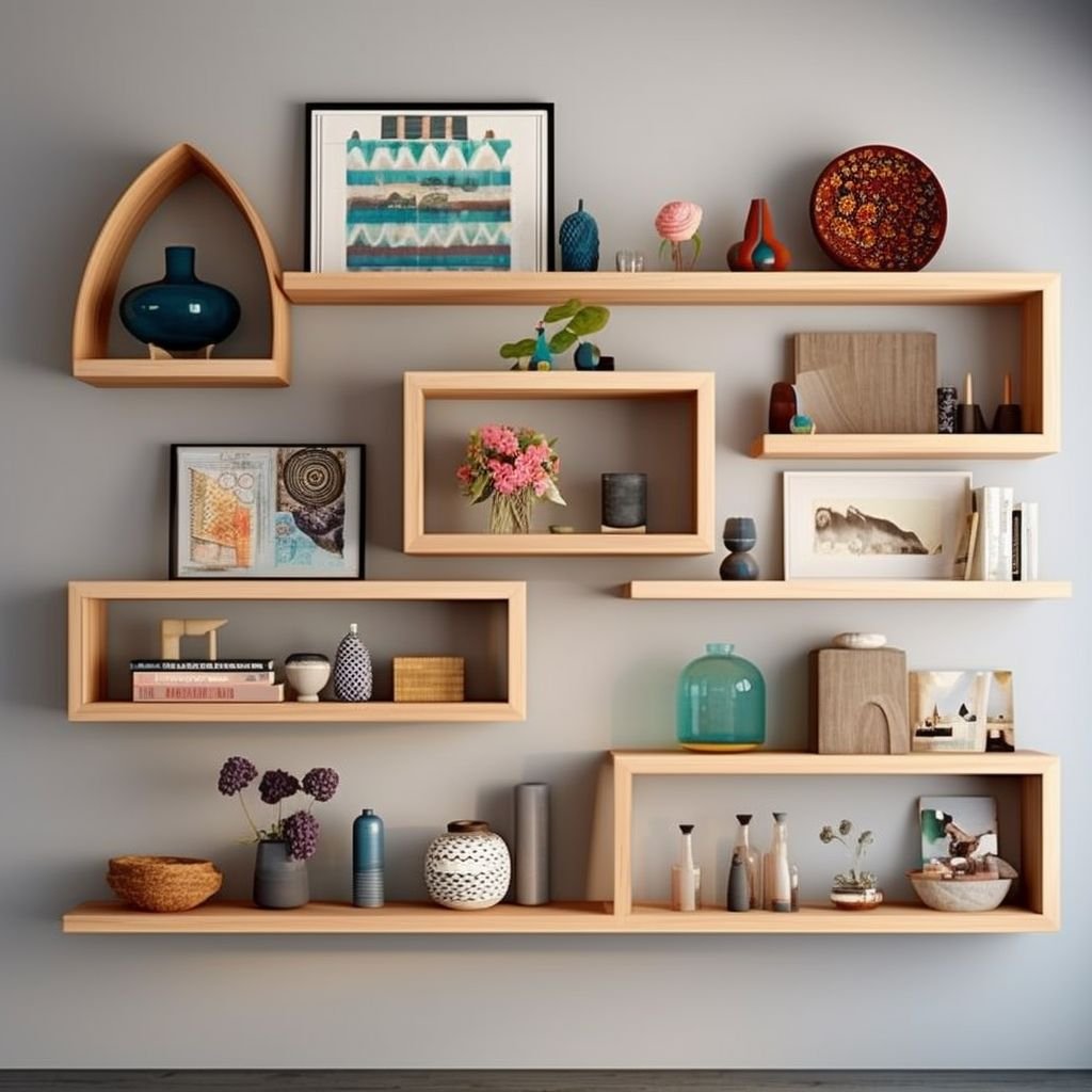 Vista Display – Mixed-Shape Wall Shelf