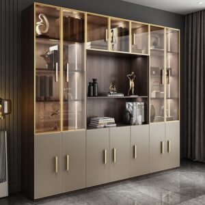 Luxe Line – Contemporary Showcase with Cabinets