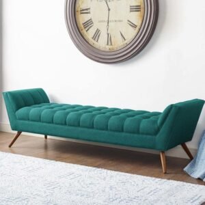 MidMod Luxe – Low-Back Velvet Settee