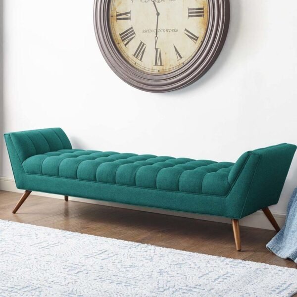 MidMod Luxe – Low-Back Velvet Settee