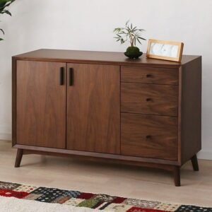 Slate Form – Matte Sideboard with Hidden Handles & Straight Lines
