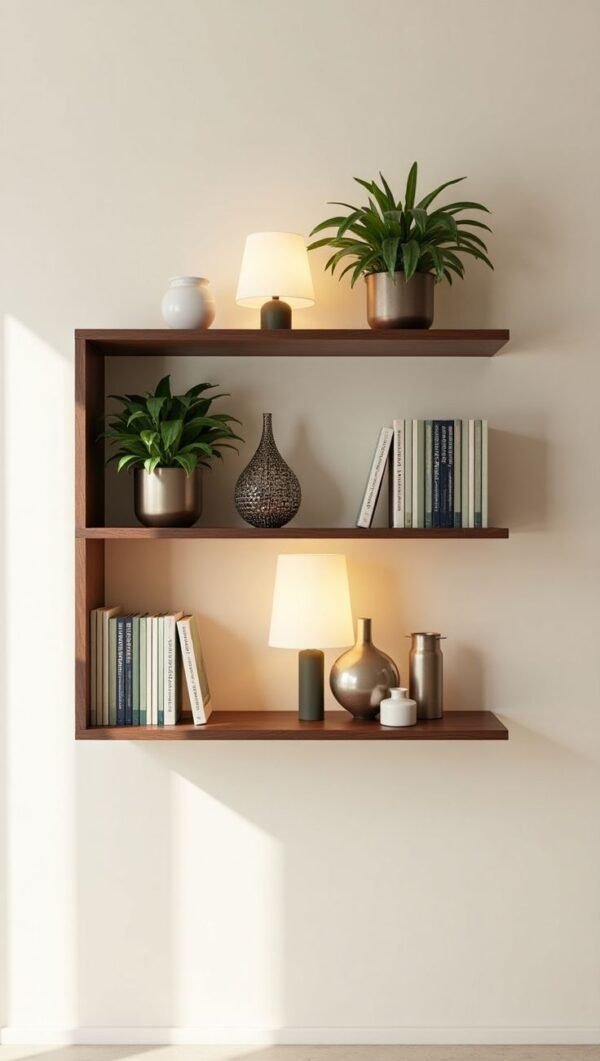 Terra Float – Wooden Wall Shelf with Compact Storage