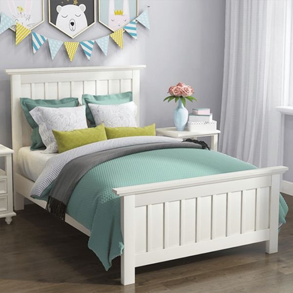 Top 10 Affordable Custom Furniture Ideas for Small Homes in Pakistan White Serenity – Modern Single Bed in Bright White Finish