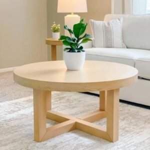 BoxForm – Square Coffee Table with Crossed Base