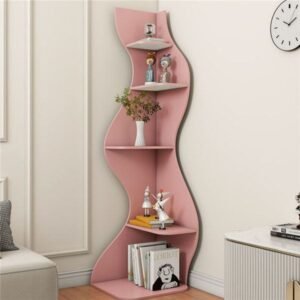 Wave Edge – Pink Zigzag Corner Display Rack