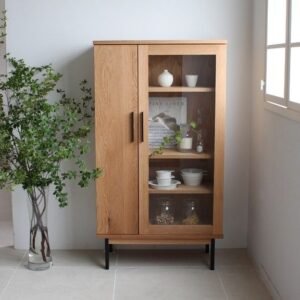 Retro Vault – Wooden Showcase with Angled Legs