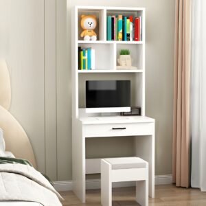 White Haven – Study Table with Overhead Rack