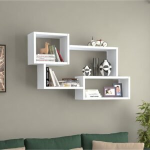 Twin Cube – Interlocking Wooden Wall Shelf