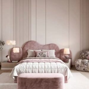 Princess Charm – Pink Single Bed with Elegant Detailing