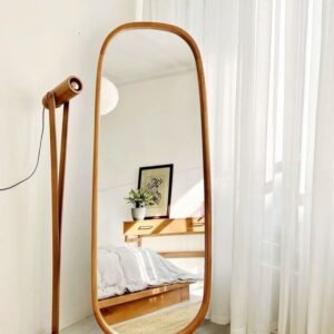 Studio Lean – Arched Floor Mirror with Shelf Base