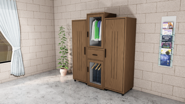 UrbanVault – Multi-Compartment Wooden Cupboard