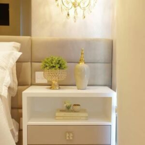 Glow White Bedside Table