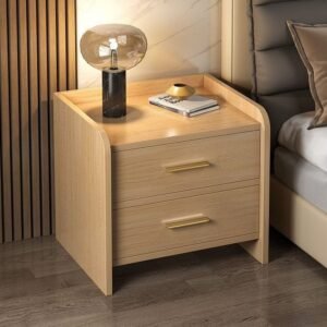 Golden Maple Bedside Table