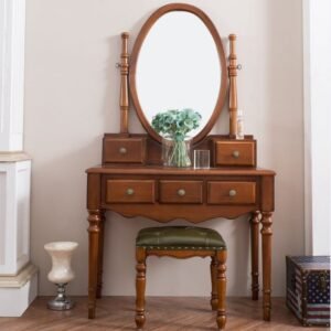 oval mirror vanity