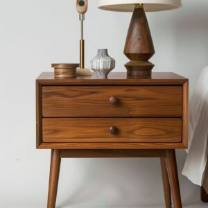 Classic Walnut Bedside Table