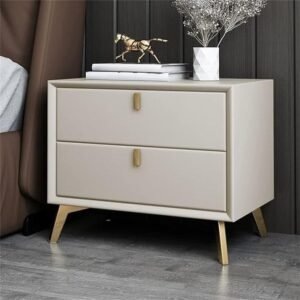 White Luxe Bedside Table