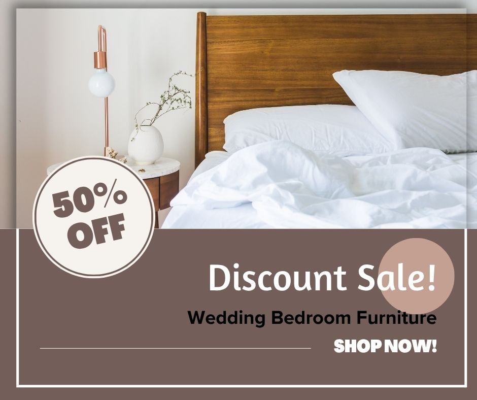 Home brown and white furniture sale for facebook post