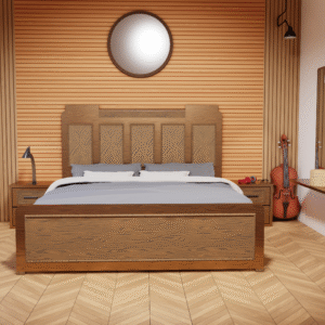 homodenza arc panel wooden bed