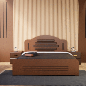 homodenza crest panel wooden bed
