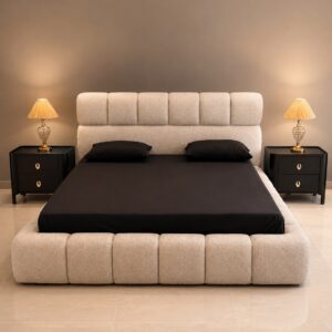 Modern Black Upholstered Bed