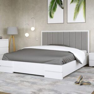 Modern White Platform Lamination Bed