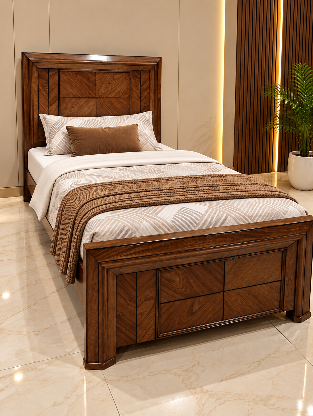 Classic Walnut Panel Bed Classic Walnut Panel Bed