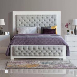 Luxury White Tufted Bed