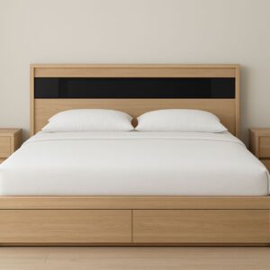 Modern Walnut Platform Bed