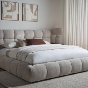Minimalist White Platform Bed