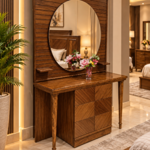 Modern Oval Mirror Dressing Table