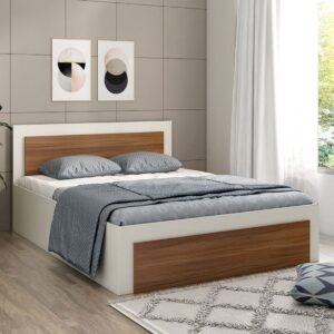 Modern Walnut Platform Bed