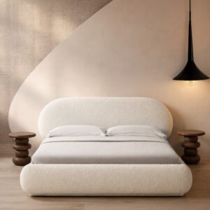 Modern Minimal White Bed