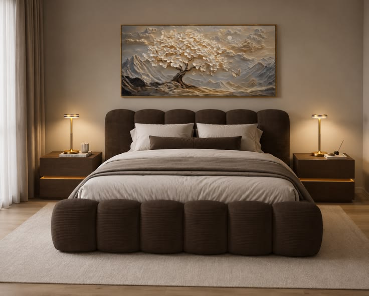 Luxury Dark Brown Bed Luxury Dark Brown Bed