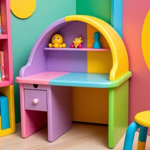 Rainbow Rocket Study Desk