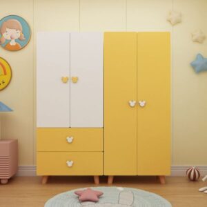 Yellow & White Kids Wardrobe