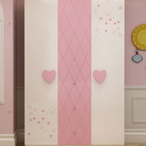Elegant Pink Panel Kids Wardrobe
