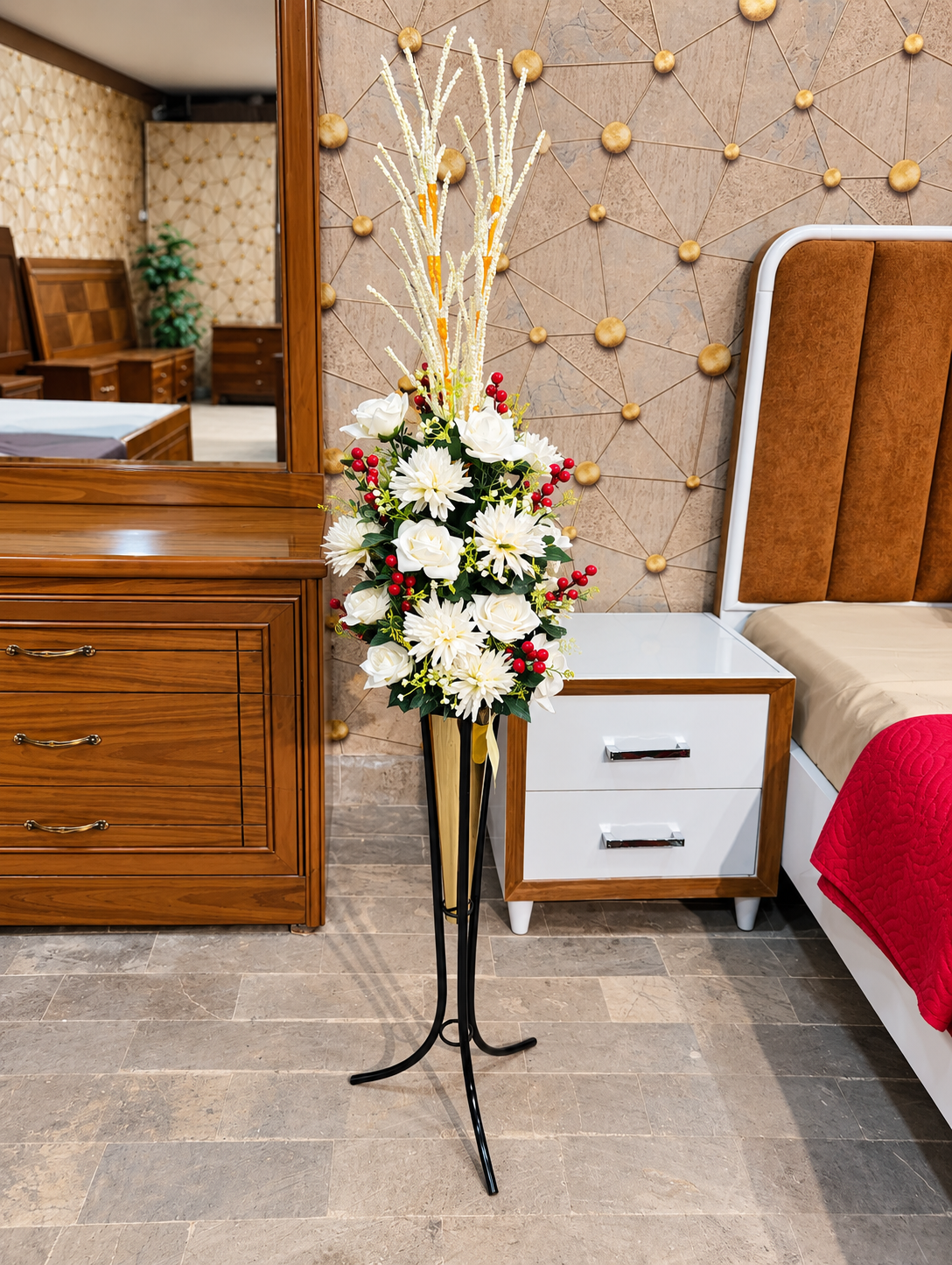 Golden Bloom Console Arrangement Golden Bloom Console Arrangement