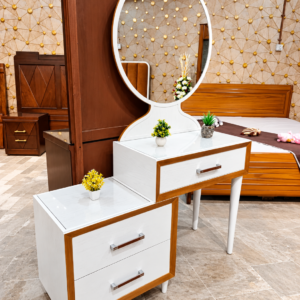 Modern White Oval Vanity