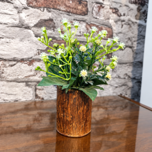 Rustic Ivory Blossom Pot