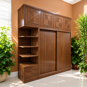 Grand Loft Walnut Storage Wardrobe