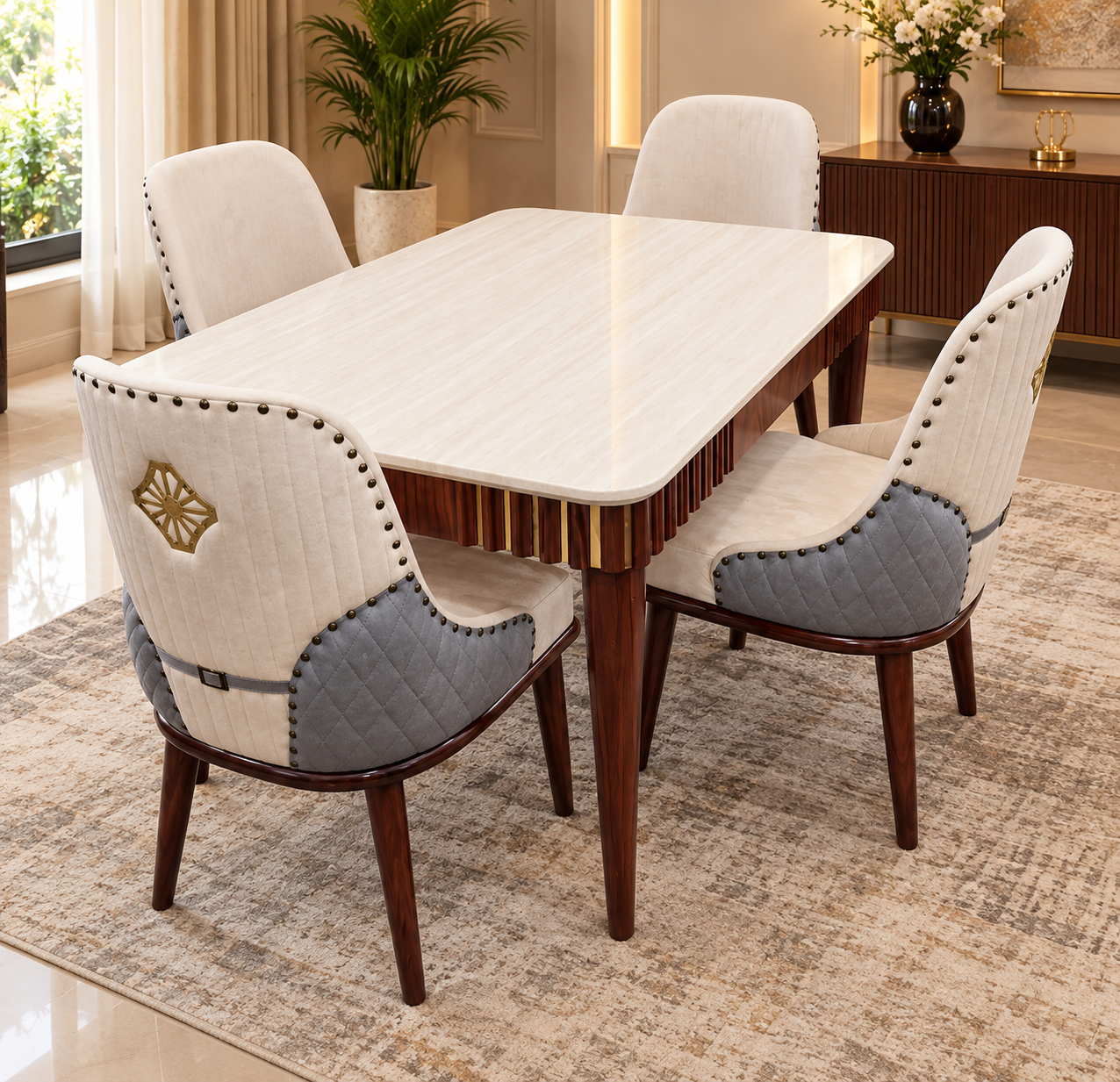 Signature Two-Tone Luxury Dining Set Signature Two-Tone Luxury Dining Set