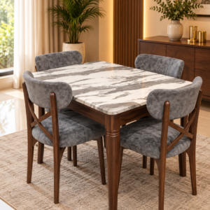 Silver Vein Modern Dining Set