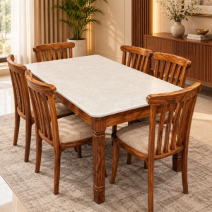 Classic Walnut Light-Top Dining Set